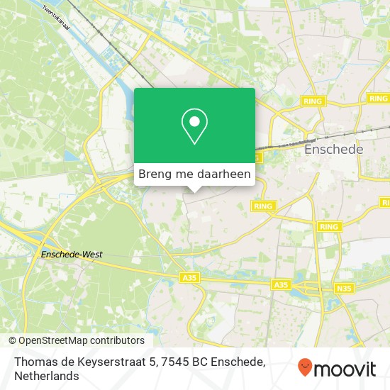 Thomas de Keyserstraat 5, 7545 BC Enschede kaart