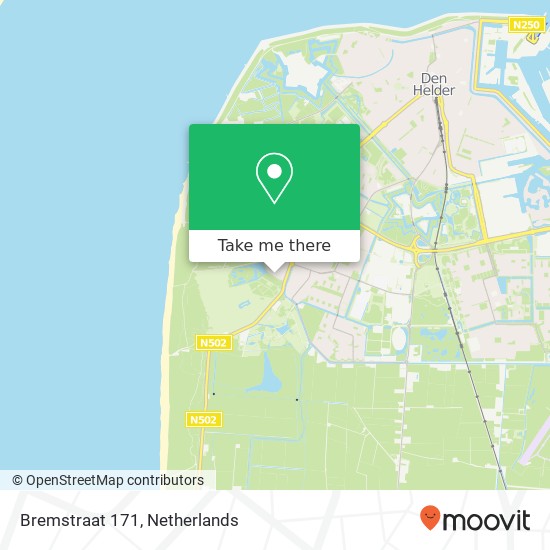 Bremstraat 171, 1783 JE Den Helder kaart