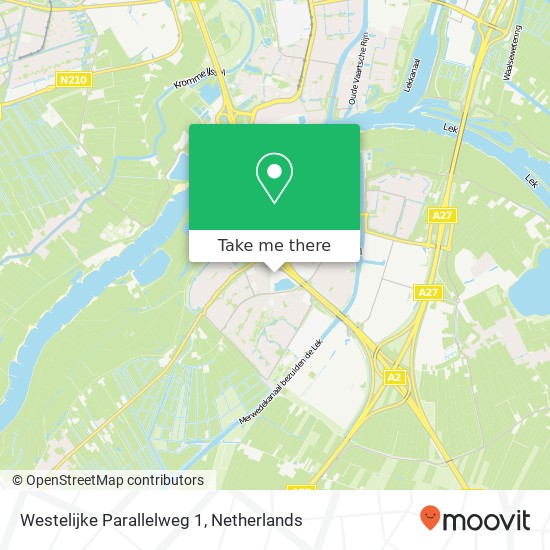 Westelijke Parallelweg 1, Westelijke Parallelweg 1, 4133 NH Vianen, Nederland kaart