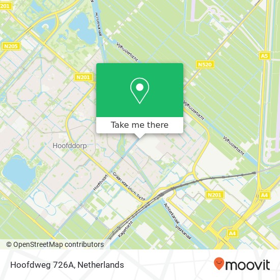Hoofdweg 726A, Hoofdweg 726A, 2132 BV Hoofddorp, Nederland kaart