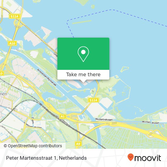 Peter Martensstraat 1, 1087 Amsterdam kaart