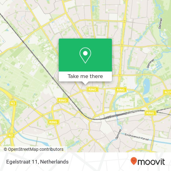 Egelstraat 11, Egelstraat 11, 5622 AK Eindhoven, Nederland kaart