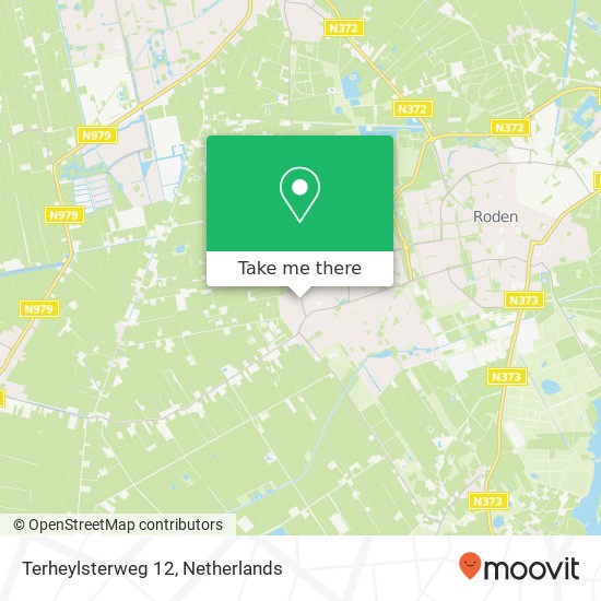 Terheylsterweg 12, 9311 TA Nieuw Roden kaart