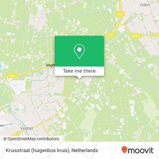 Kruisstraat (huigenbos kruis), 5464 VL Mariaheide kaart