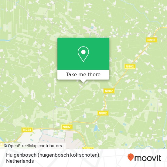 Huigenbosch (huigenbosch kolfschoten), 3925 MR Scherpenzeel kaart