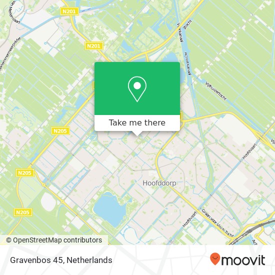 Gravenbos 45, 2134 LG Hoofddorp kaart