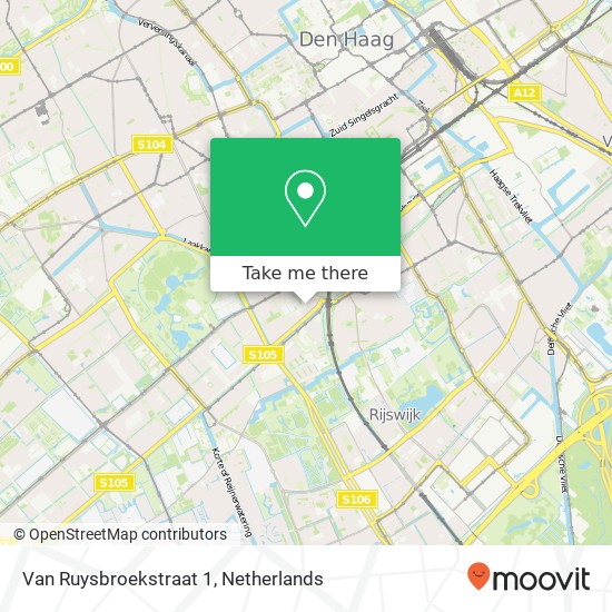 Van Ruysbroekstraat 1, 2531 TG Den Haag kaart