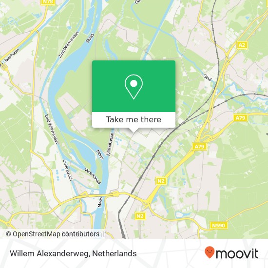 Willem Alexanderweg, Willem Alexanderweg, 6222 Maastricht, Nederland kaart