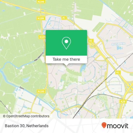 Bastion 30, 3823 BP Amersfoort kaart