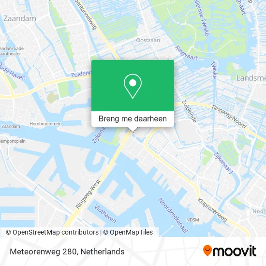 Meteorenweg 280 kaart