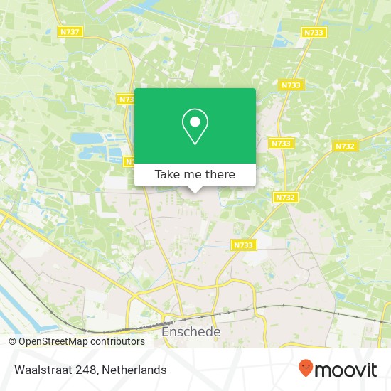 Waalstraat 248, Waalstraat 248, 7523 RP Enschede, Nederland kaart