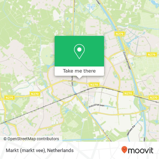Markt (markt vee), 5701 Helmond kaart