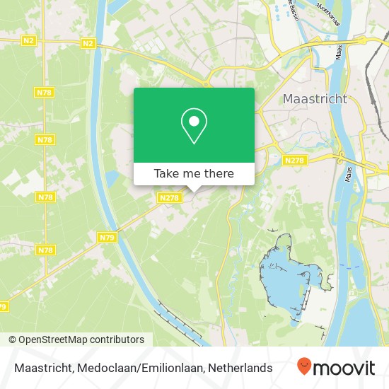 Maastricht, Medoclaan / Emilionlaan kaart