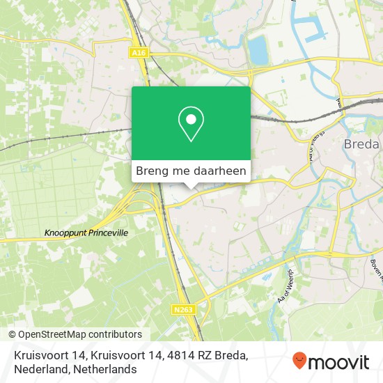 Kruisvoort 14, Kruisvoort 14, 4814 RZ Breda, Nederland kaart