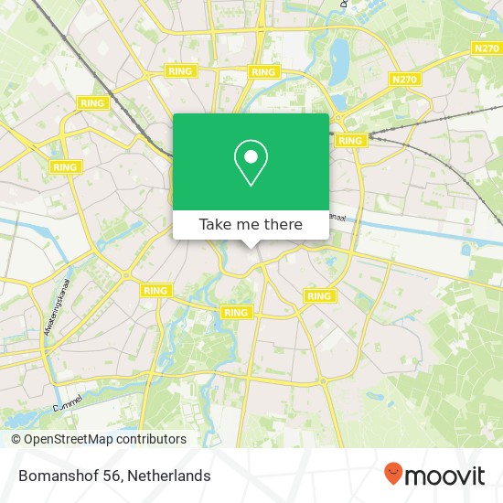 Bomanshof 56, Bomanshof 56, 5611 NJ Eindhoven, Nederland kaart