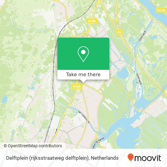 Delftplein (rijksstraatweg delftplein), 2026 Haarlem kaart