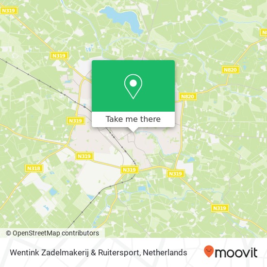 Wentink Zadelmakerij & Ruitersport kaart