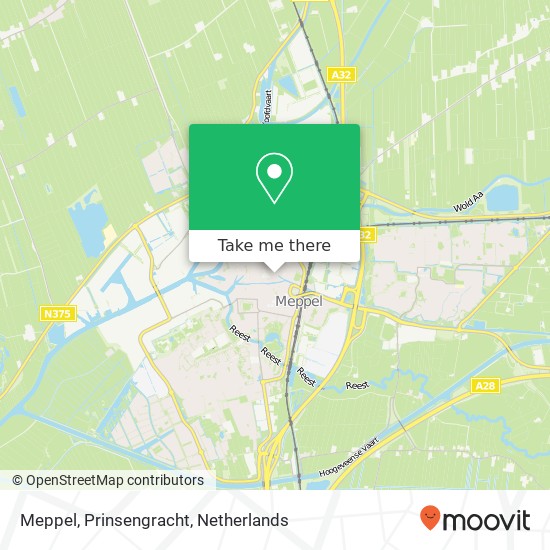 Meppel, Prinsengracht kaart