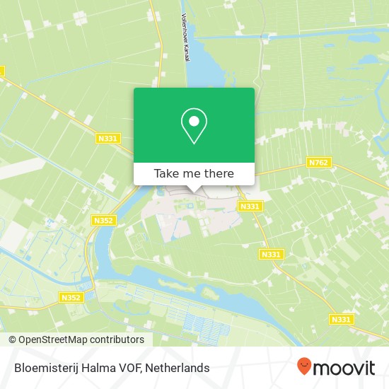 Bloemisterij Halma VOF kaart