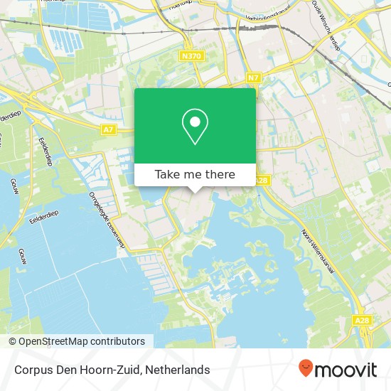 Corpus Den Hoorn-Zuid, Corpus Den Hoorn-Zuid, Groningen, Nederland kaart