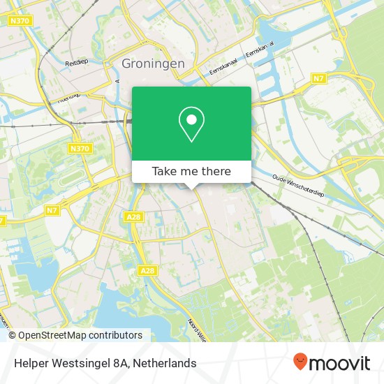 Helper Westsingel 8A, Helper Westsingel 8A, 9721 BD Groningen, Nederland kaart