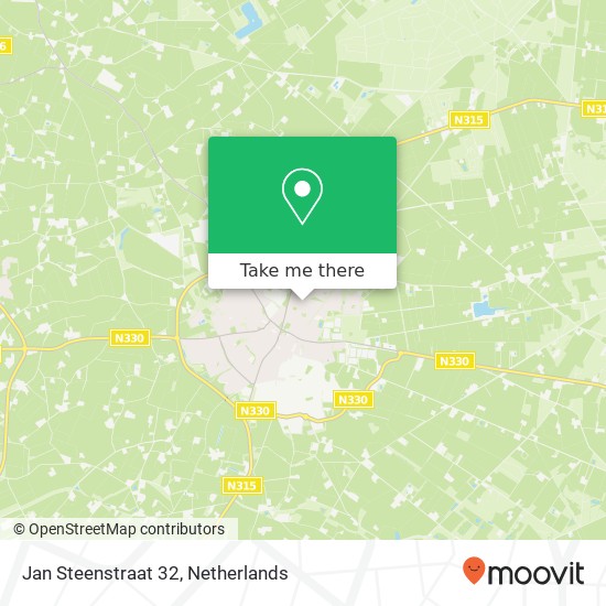 Jan Steenstraat 32, 7021 DT Zelhem kaart