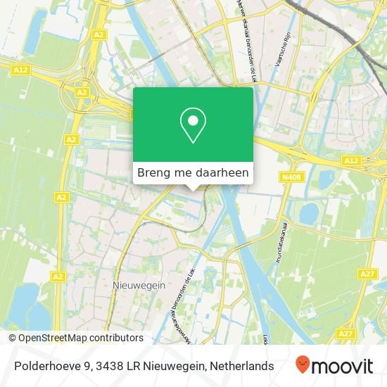 Polderhoeve 9, 3438 LR Nieuwegein kaart