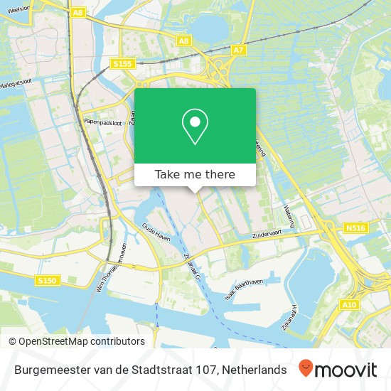 Burgemeester van de Stadtstraat 107, 1501 SE Zaandam kaart