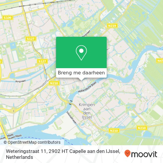 Weteringstraat 11, 2902 HT Capelle aan den IJssel kaart
