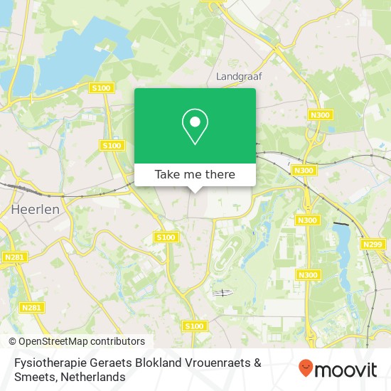 Fysiotherapie Geraets Blokland Vrouenraets & Smeets, Beneluxstraat 13 kaart