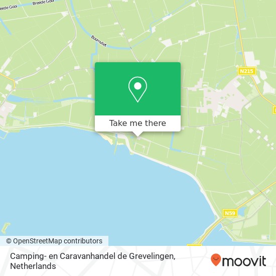 Camping- en Caravanhandel de Grevelingen kaart