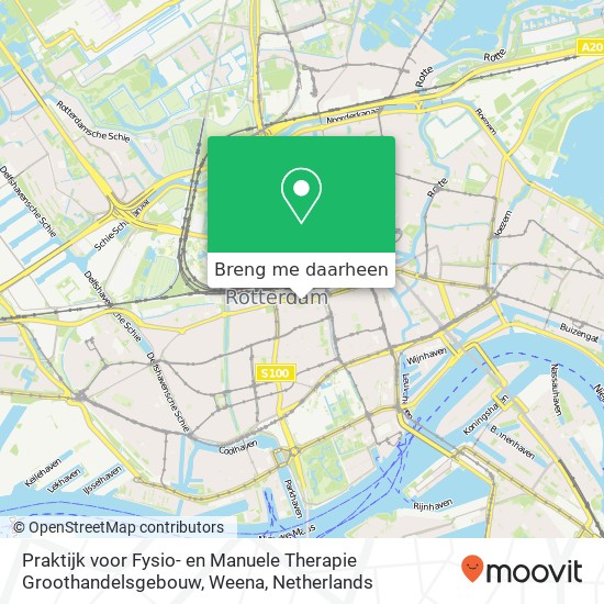 Praktijk voor Fysio- en Manuele Therapie Groothandelsgebouw, Weena kaart