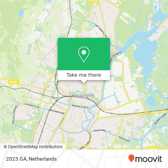 2023 GA, 2023 GA Haarlem, Nederland kaart