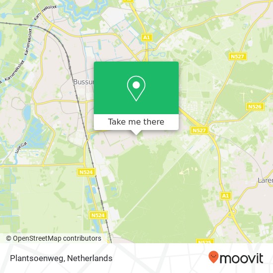 Plantsoenweg, 1403 VE Bussum kaart