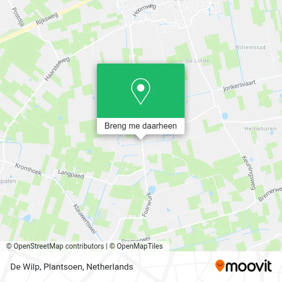 De Wilp, Plantsoen kaart