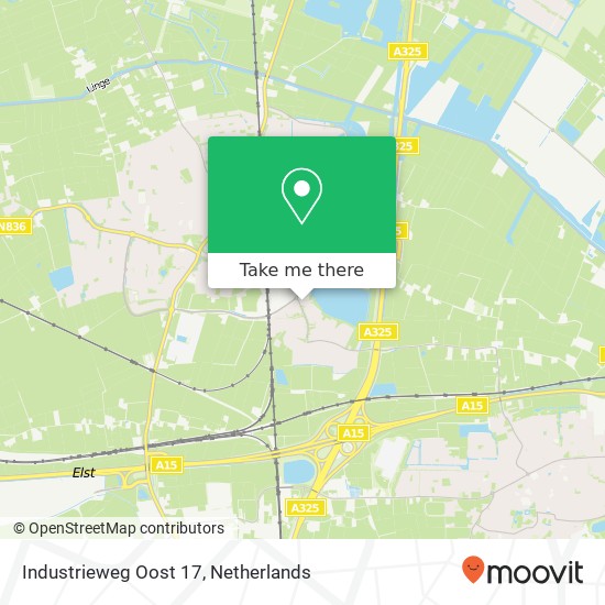 Industrieweg Oost 17, Industrieweg Oost 17, 6662 NE Elst, Nederland kaart