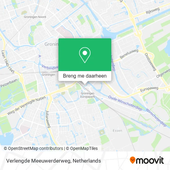 Verlengde Meeuwerderweg kaart