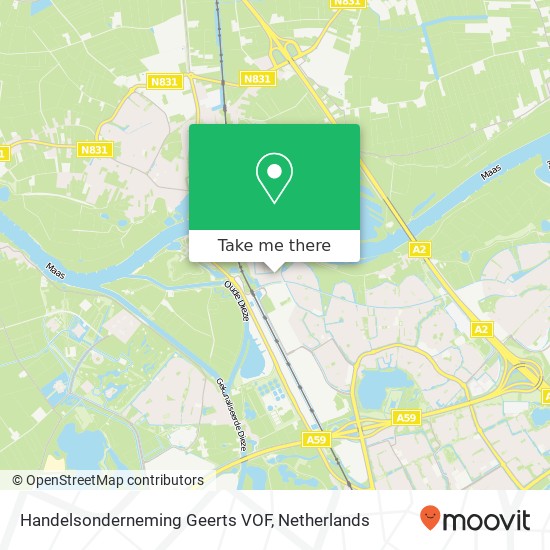 Handelsonderneming Geerts VOF, Schout van Haestrechtsingel kaart