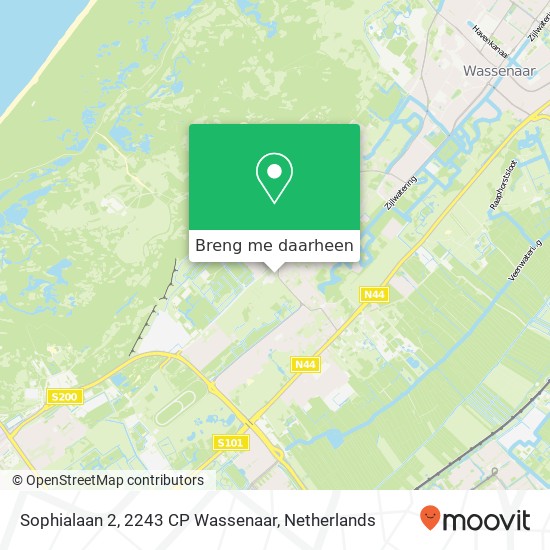 Sophialaan 2, 2243 CP Wassenaar kaart