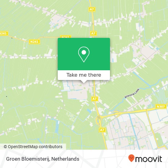Groen Bloemisterij, Kerkstraat kaart