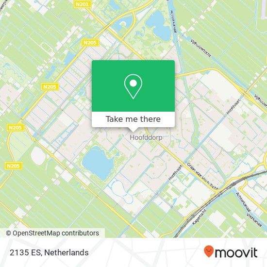 2135 ES, 2135 ES Hoofddorp, Nederland kaart