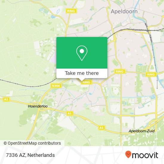 7336 AZ, 7336 AZ Apeldoorn, Nederland kaart