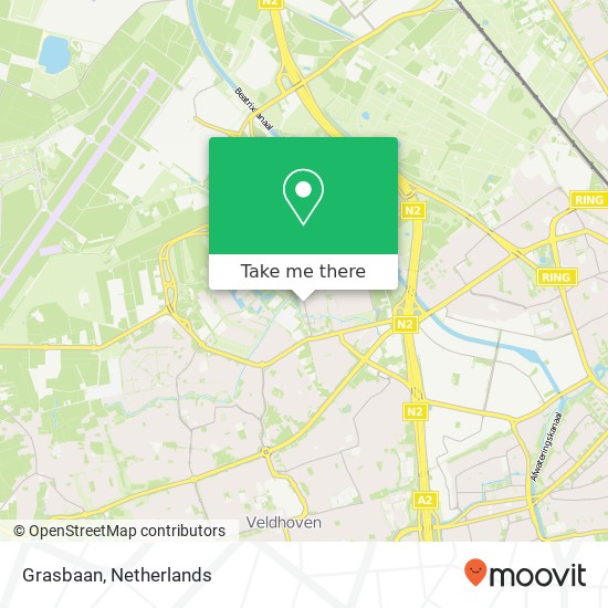 Grasbaan, 5658 Eindhoven kaart