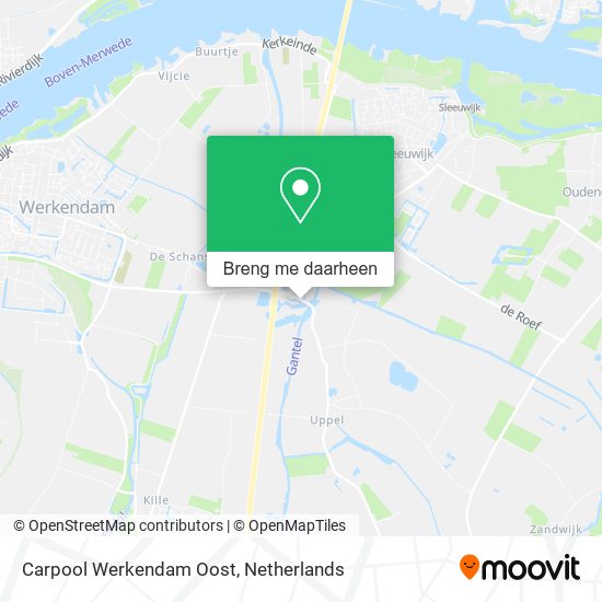 Carpool Werkendam Oost kaart