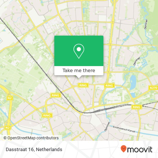 Dasstraat 16, 5622 AS Eindhoven kaart