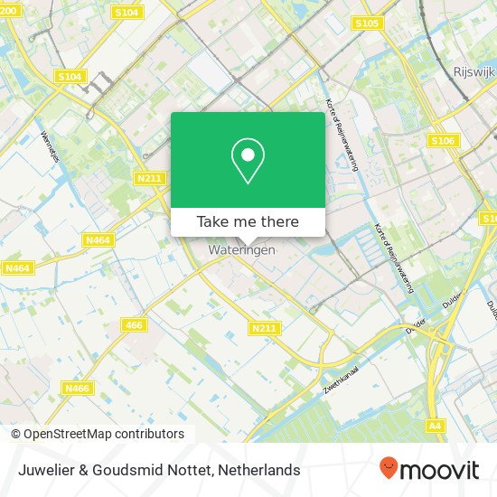 Juwelier & Goudsmid Nottet, Herenstraat 21 kaart