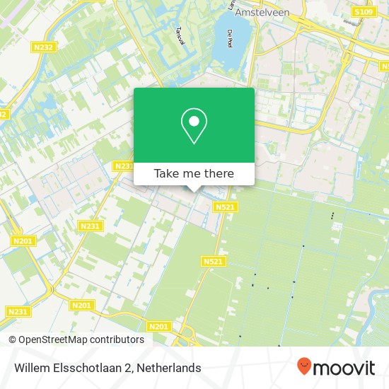 Willem Elsschotlaan 2, 1187 WP Amstelveen kaart