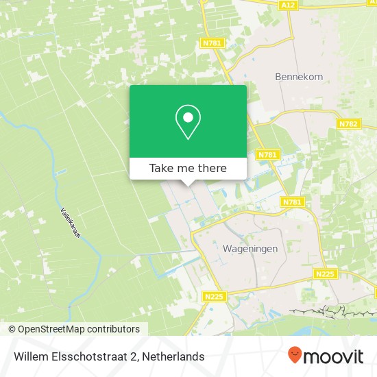Willem Elsschotstraat 2, 6708 RV Wageningen kaart