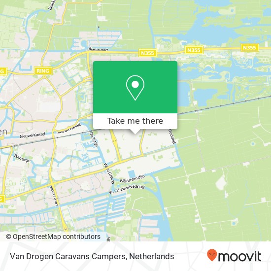 Van Drogen Caravans Campers, Orionweg 53 kaart