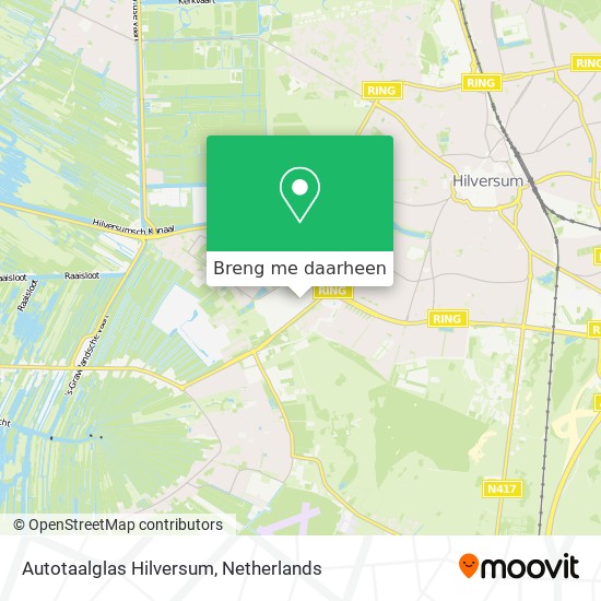 Autotaalglas Hilversum kaart